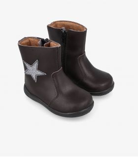 Bota piel estrella