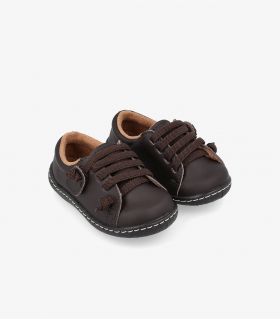 Zapato piel cordón elástico
