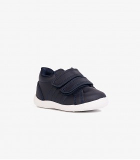 Deportivo colegial piel auténtica velcro