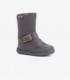 Bota grabada/hebilla