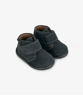 Botín serraje velcro